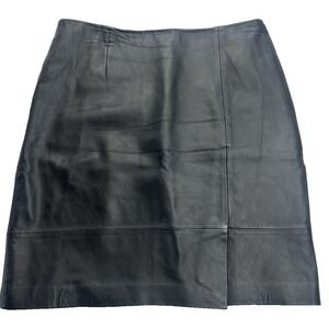 Mixit 100% Leather black skirt Clueless Preppy X2K size 6